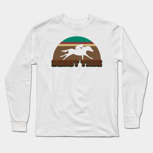 Retro Derby Time - Horse Racing Long Sleeve T-Shirt